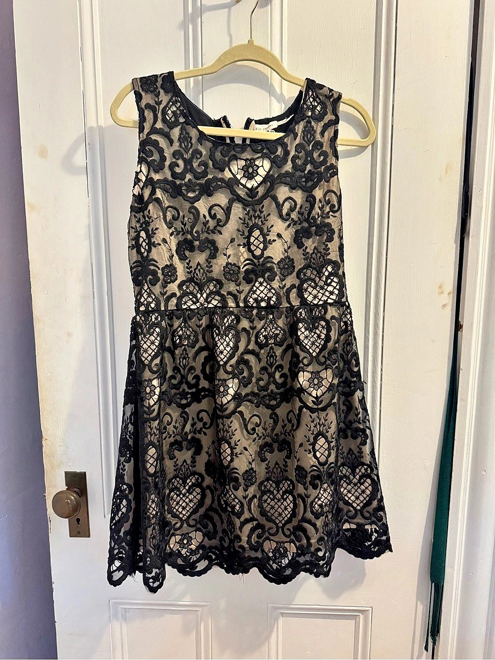 Blu Pepper Black Lace Mini Dress Size Large